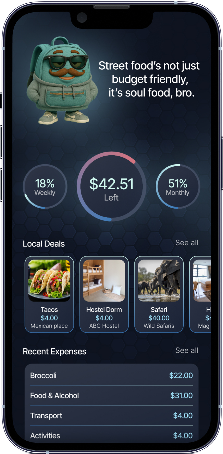 Main Dashboard Screen